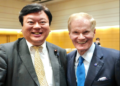 Yoshiharu Asakawa with NASA director Bill Nelson.